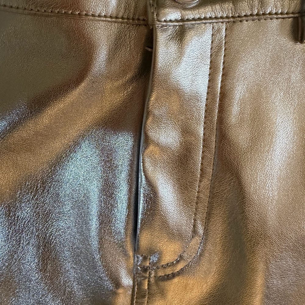 STAUD Metallic Silver Pencil Skirt - Picture 6 of 6